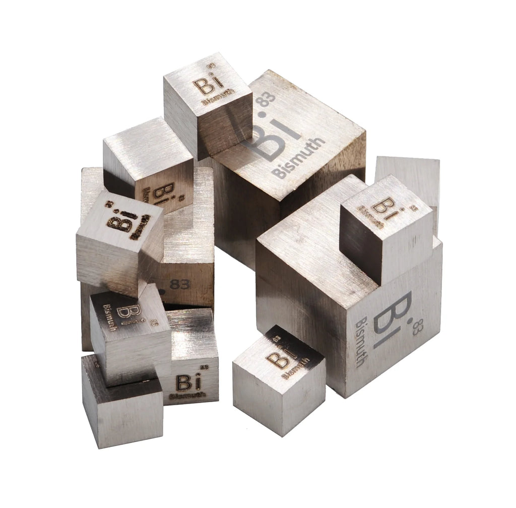 Bismuth Metal Cube 99.99% — metal cube element sample for collectors