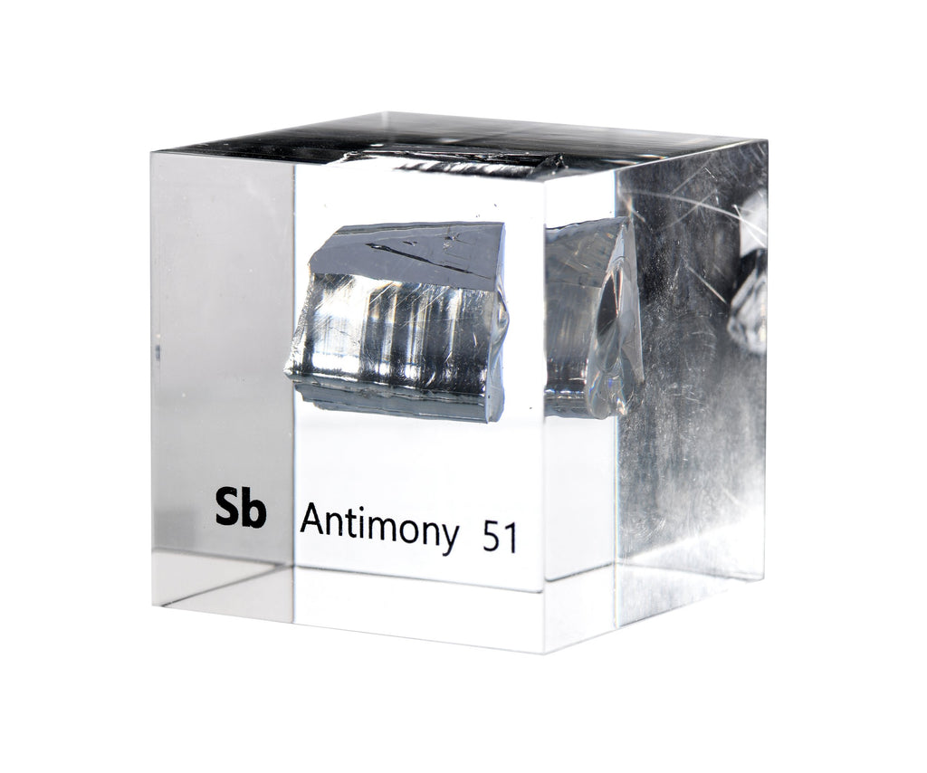 Antimony 50mm Lucite Cube