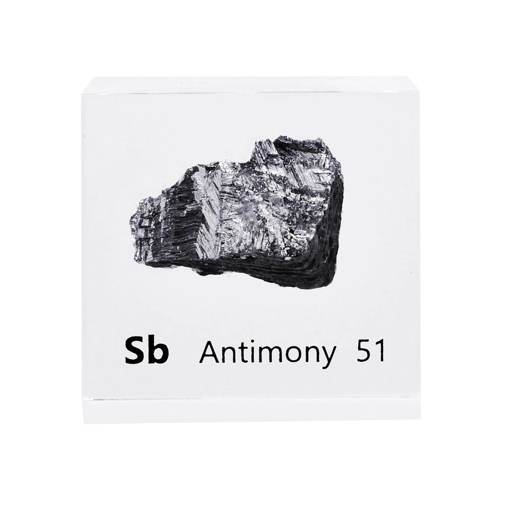 Antimony 50mm Lucite Cube