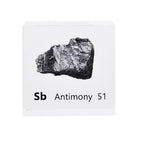 Antimony 50mm Lucite Cube