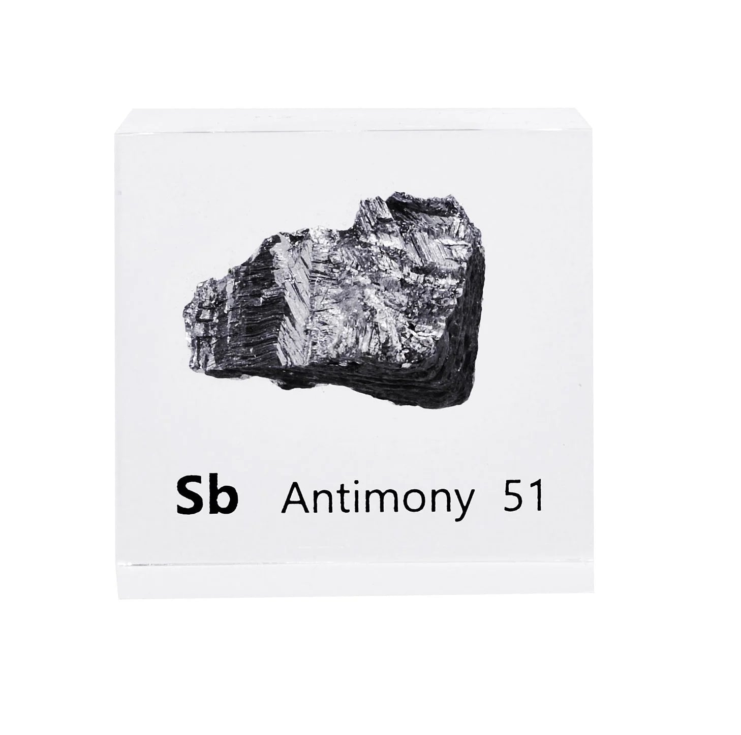 Antimony 50mm Lucite Cube