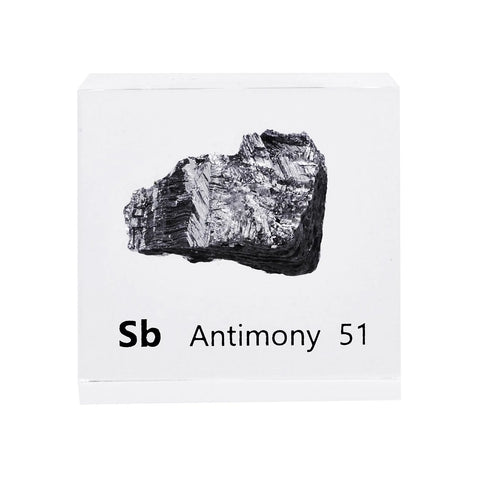 Antimony 50mm Lucite Cube