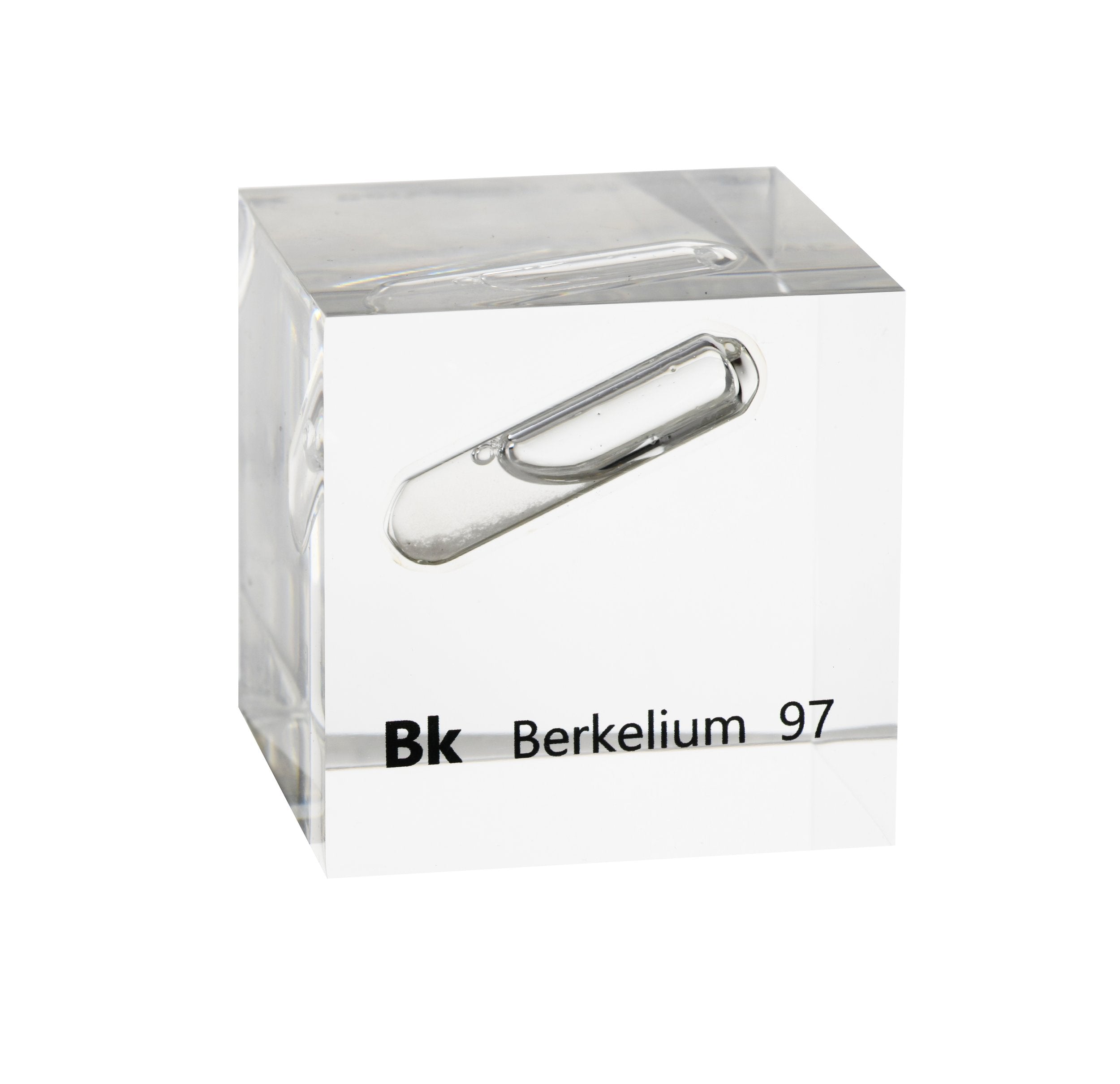 Berkelium 50mm Lucite Cube