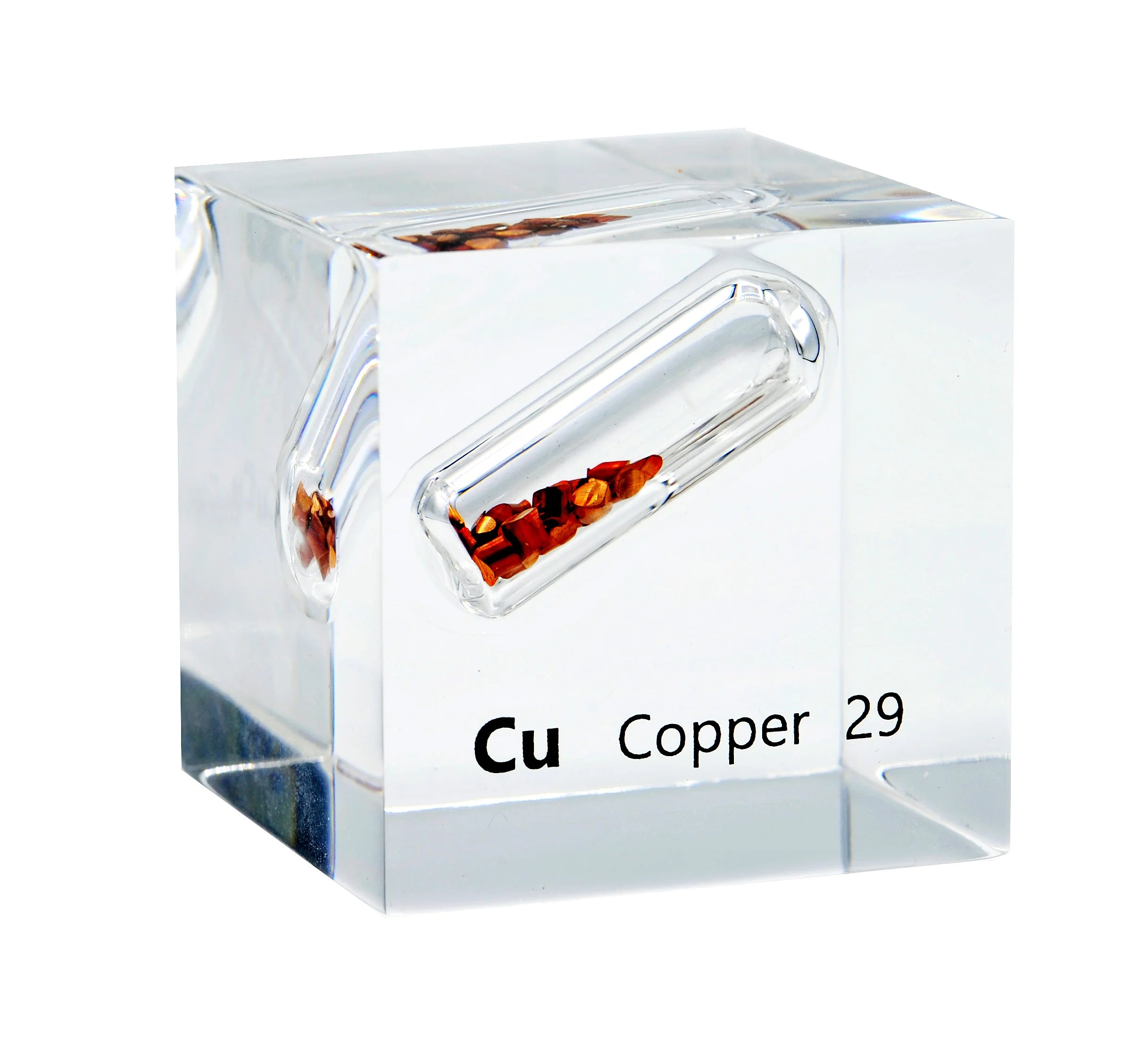 Copper 50mm Lucite Cube