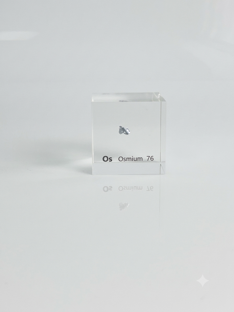 Osmium Crystalline 50mm Lucite Cube
