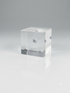 Osmium Crystalline 50mm Lucite Cube