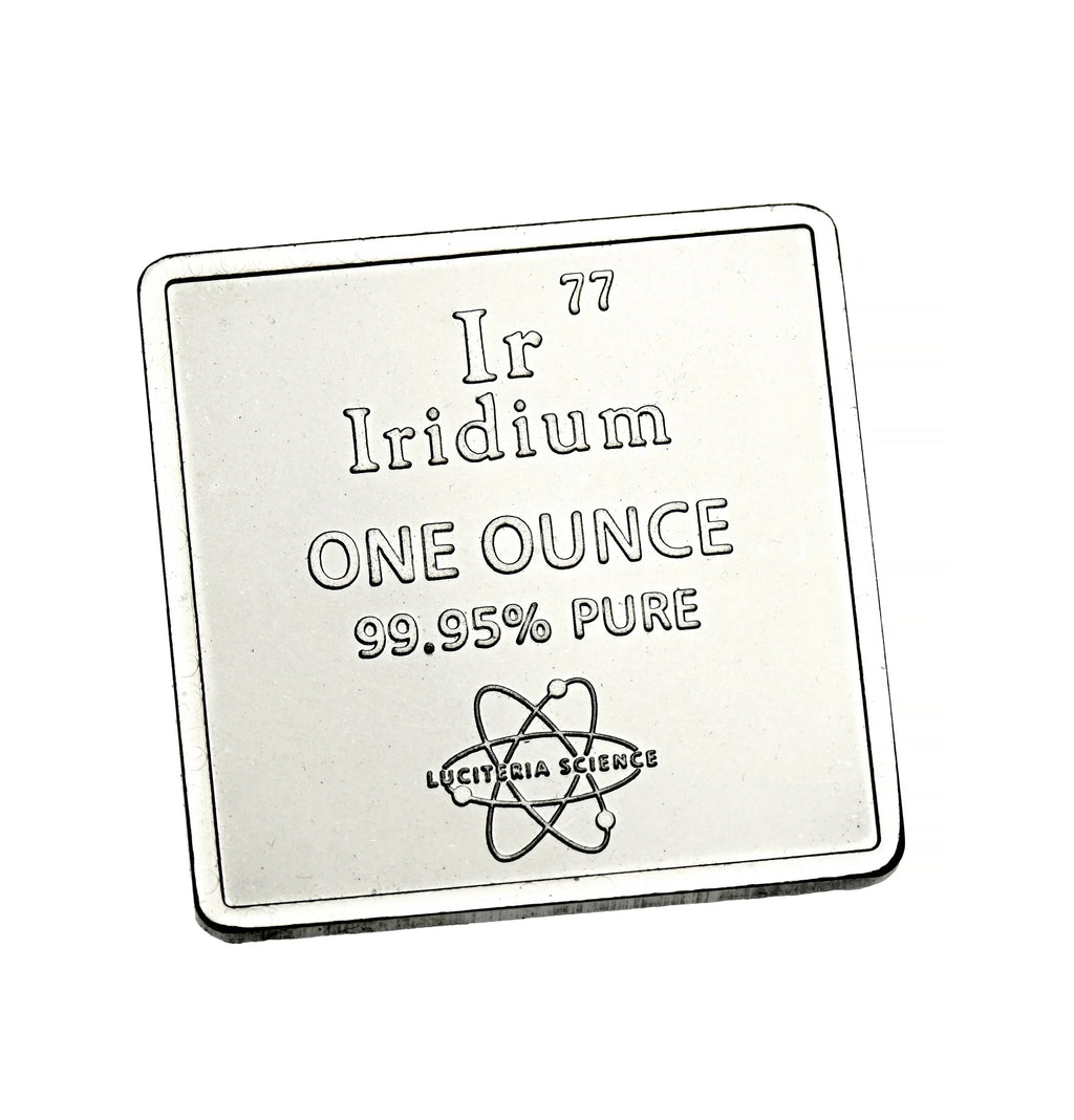 Iridium .9995 1 oz Bar — bar element specimen for collectors