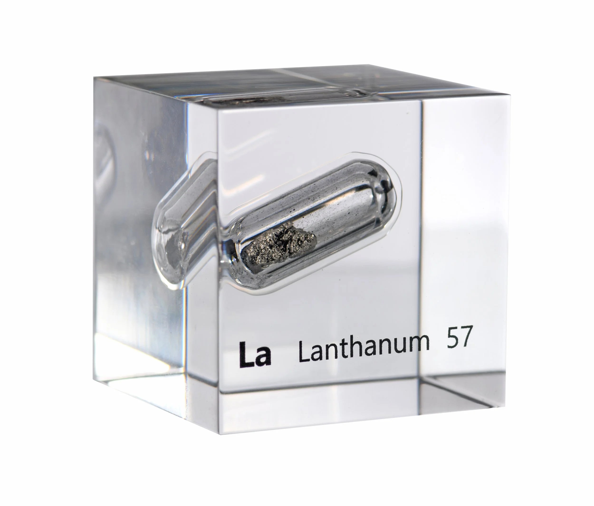 Lanthanum 50mm Lucite Cube