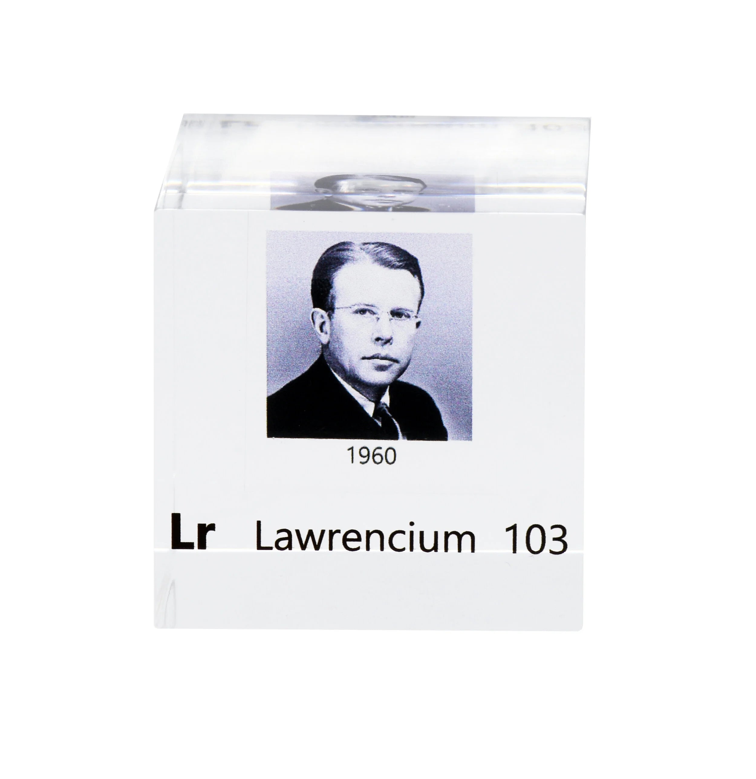 Lawrencium 50mm Lucite Cube
