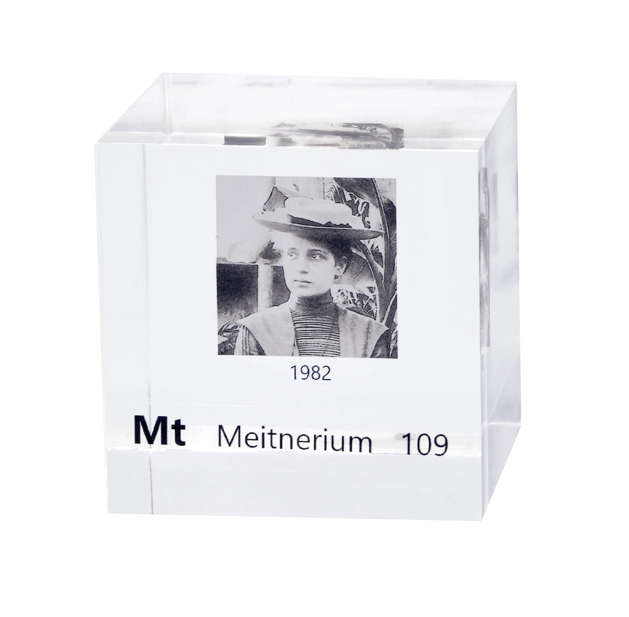 Meitnerium 50mm Lucite Cube