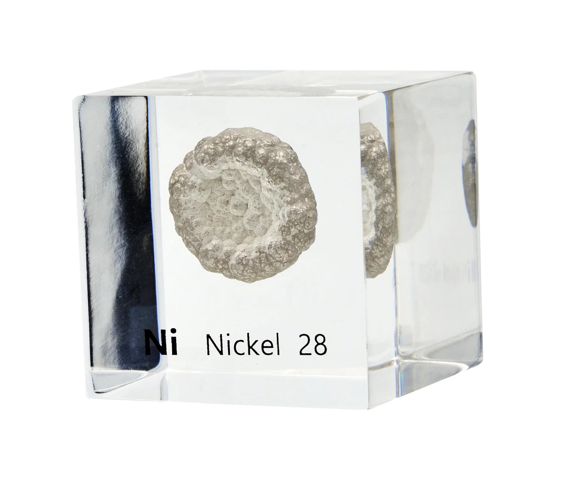 Nickel 50mm Lucite Cube