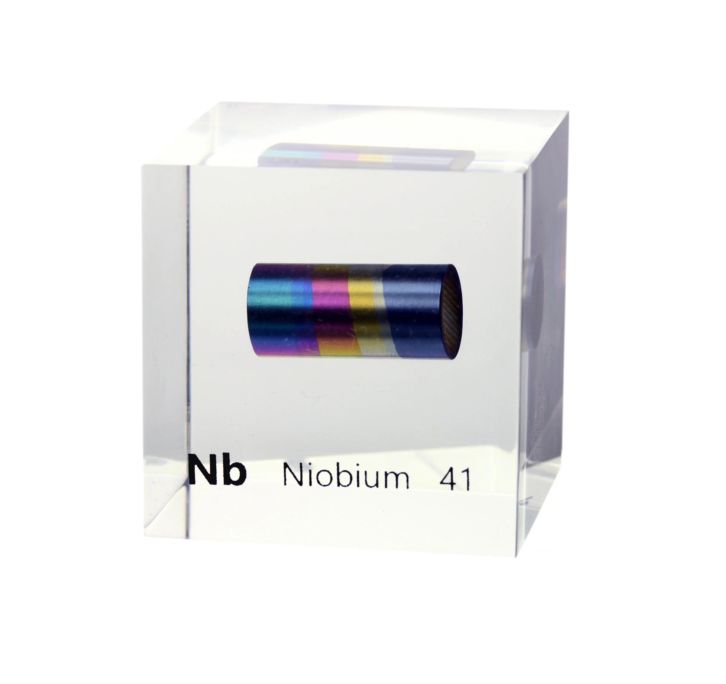 Niobium 50mm Lucite Cube