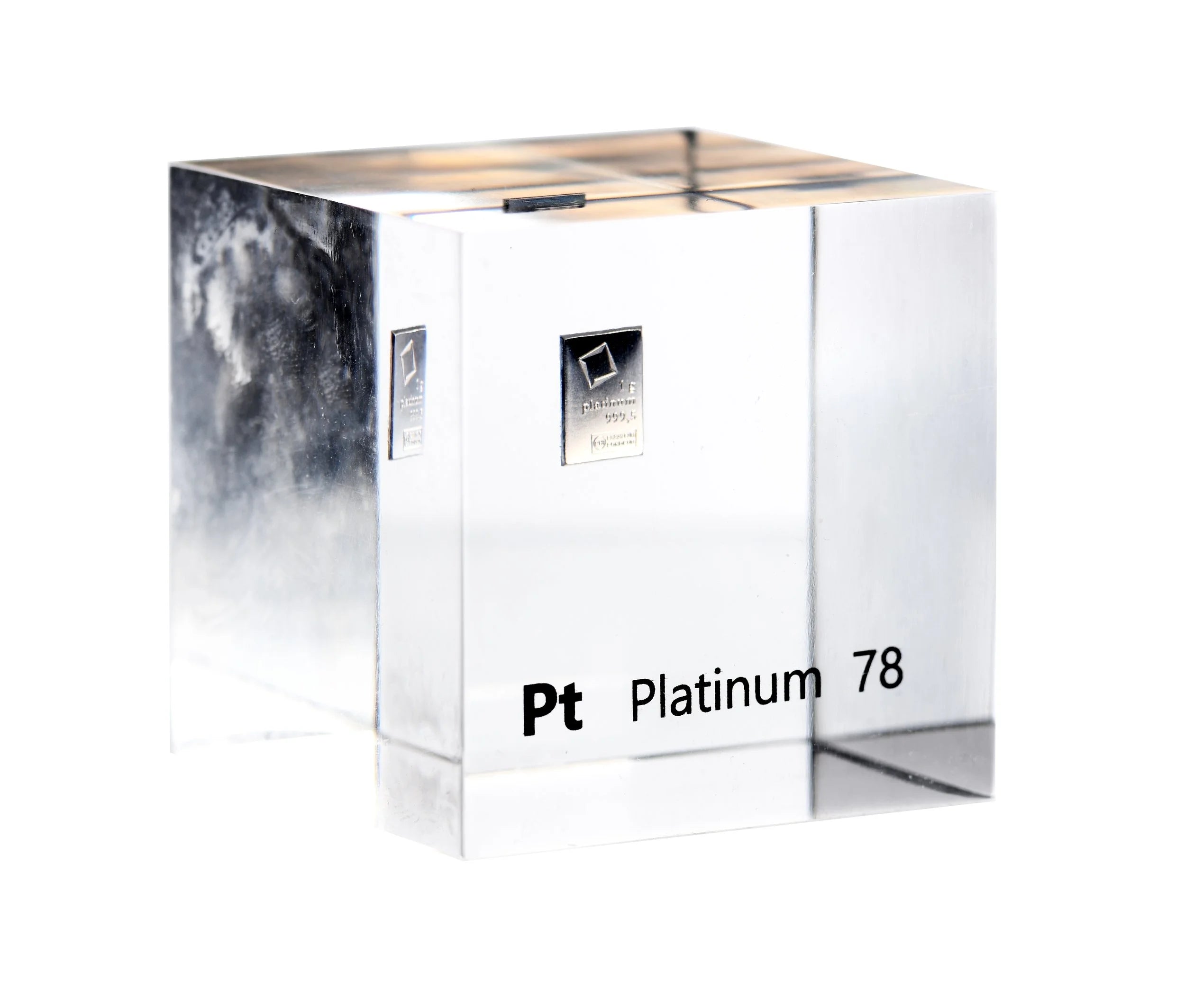 Platinum 50mm Lucite Cube