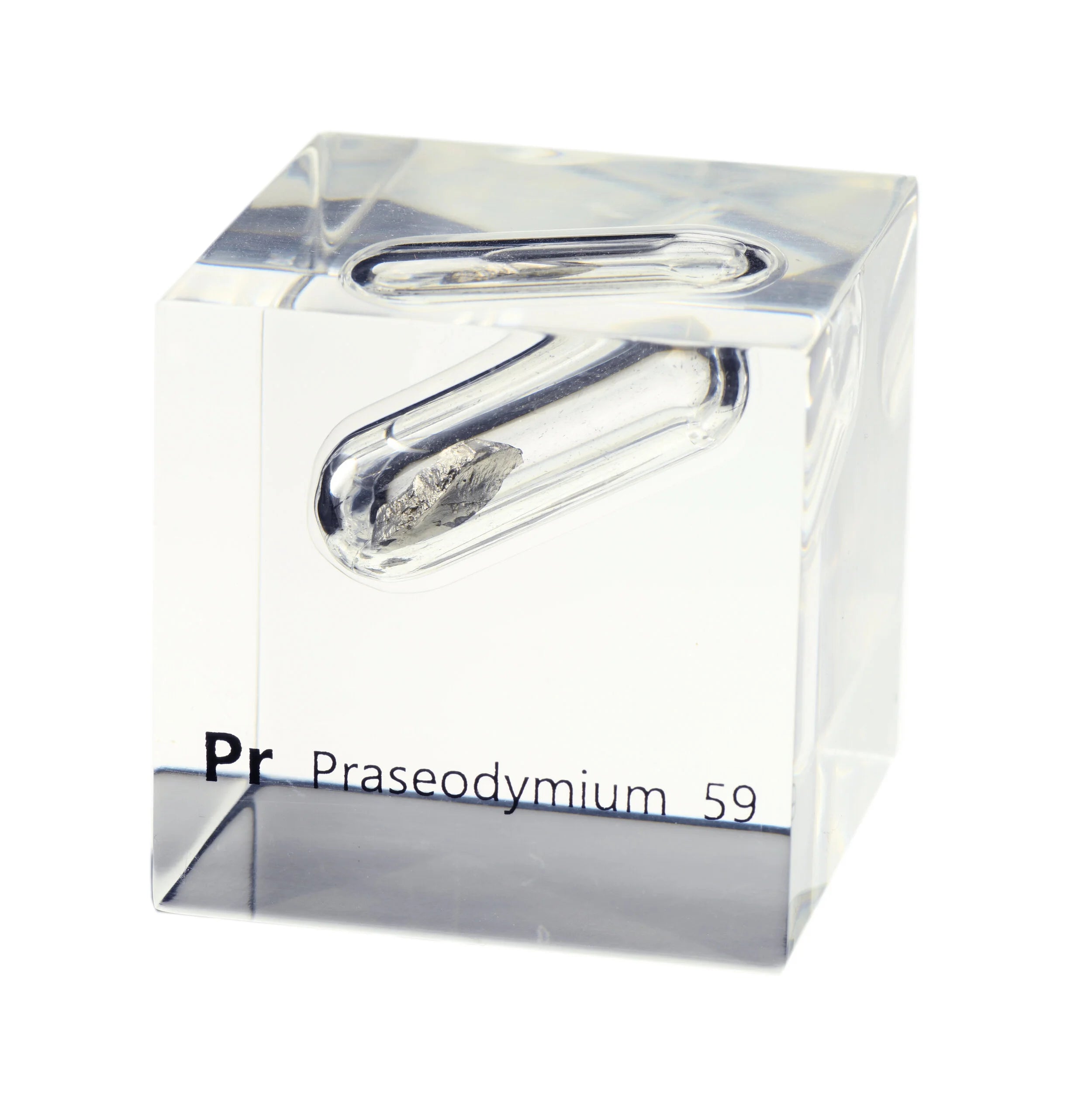 Praseodymium 50mm Lucite Cube