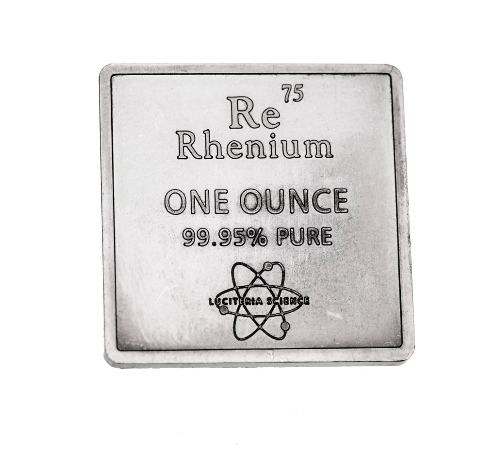 Rhenium .9995 1 oz Bar — bar element specimen for collectors
