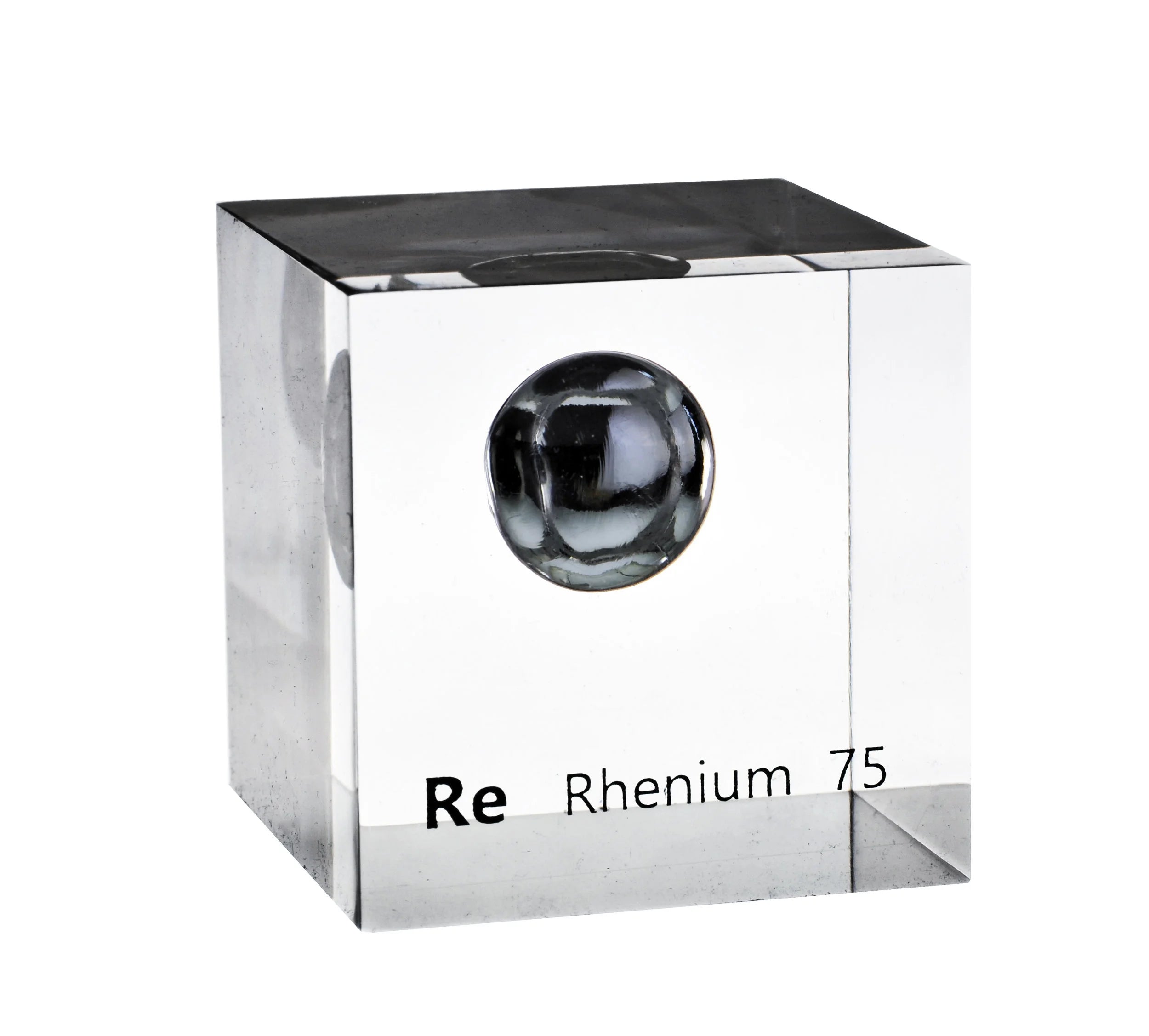 Rhenium 50mm Lucite Cube