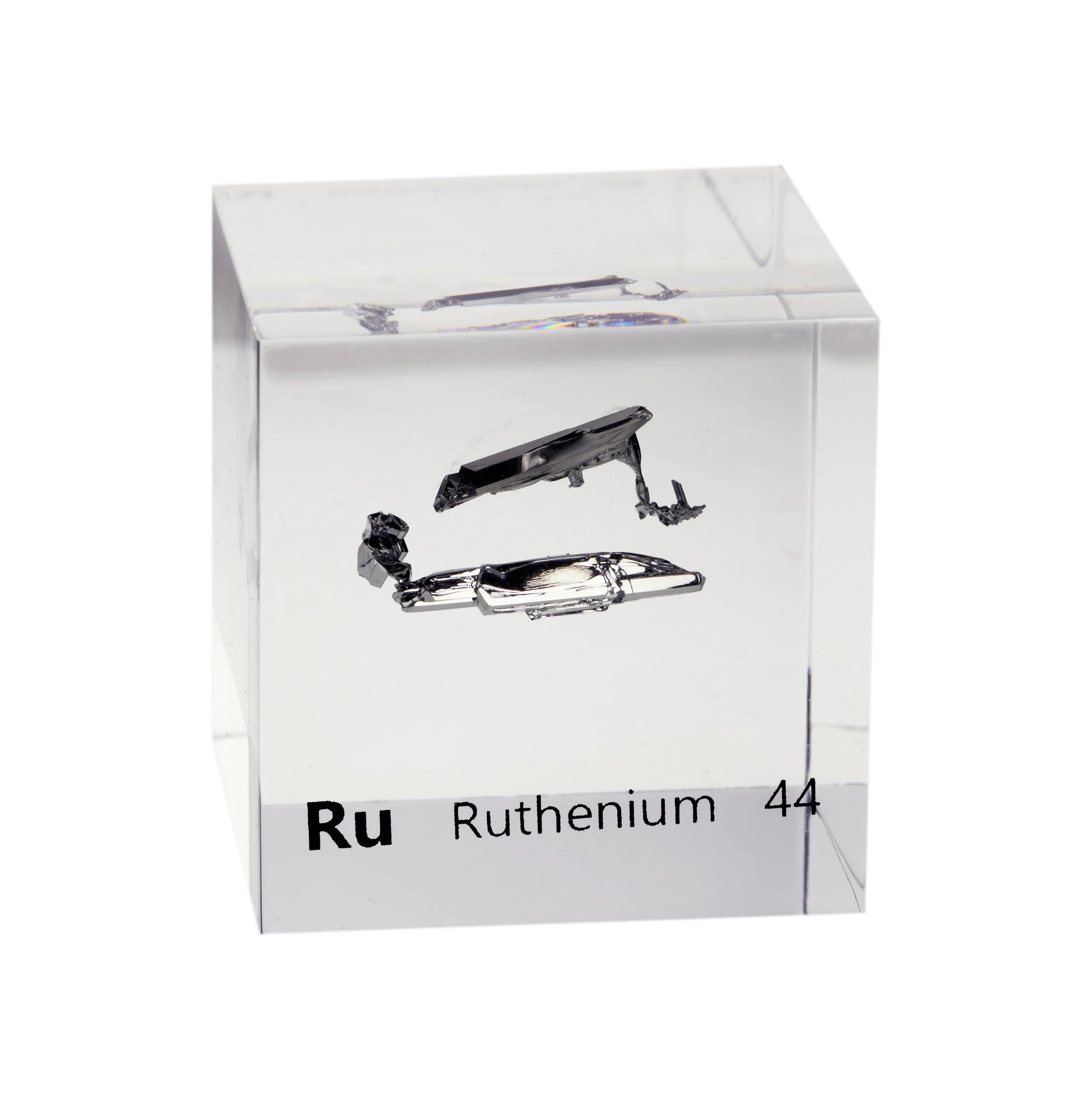 Ruthenium 50mm Lucite Cube