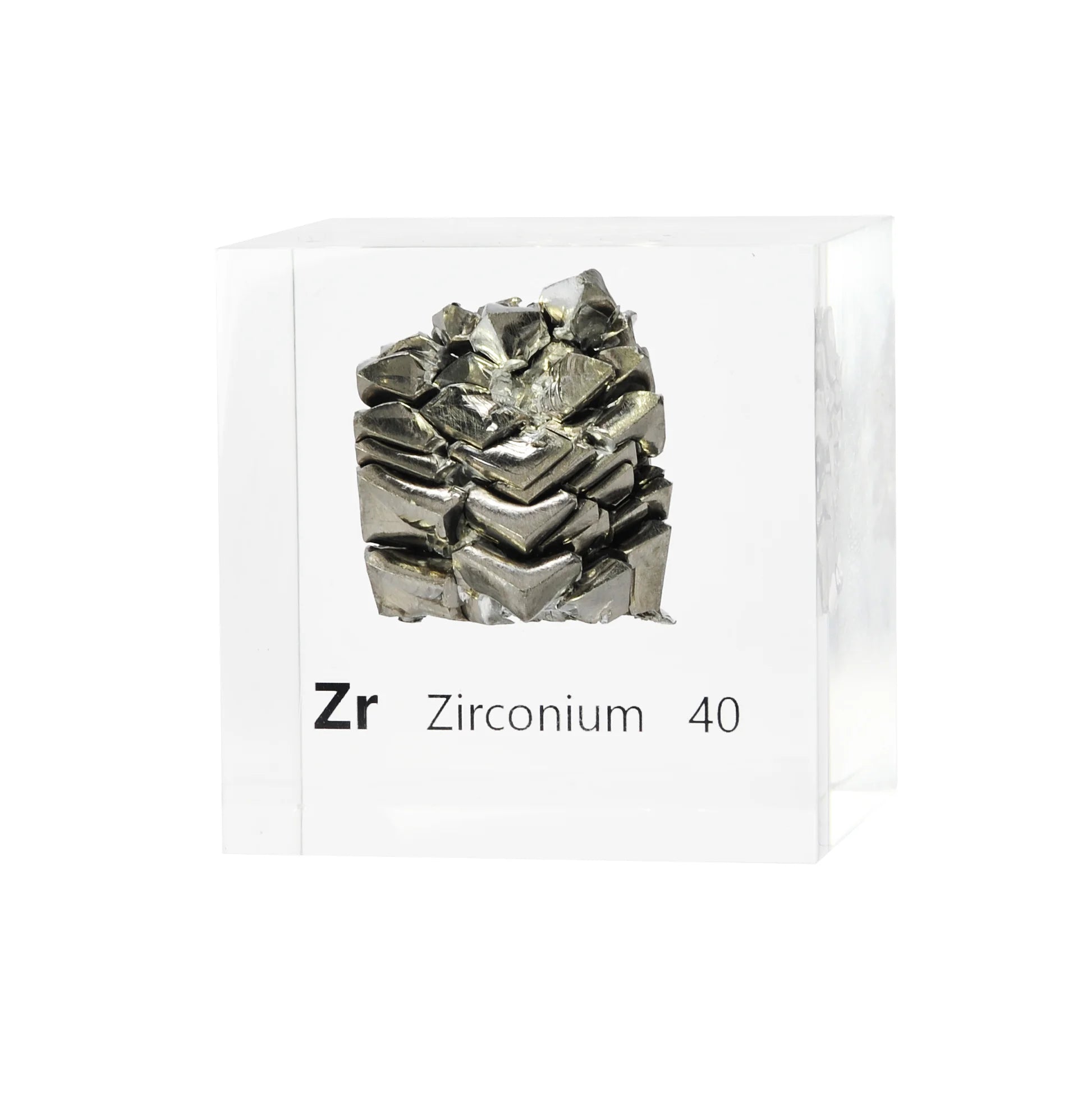 Zirconium 50mm Lucite Cube